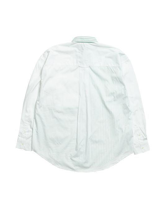 Supima Cotton Panel Shirt[WHITE×GREEN]