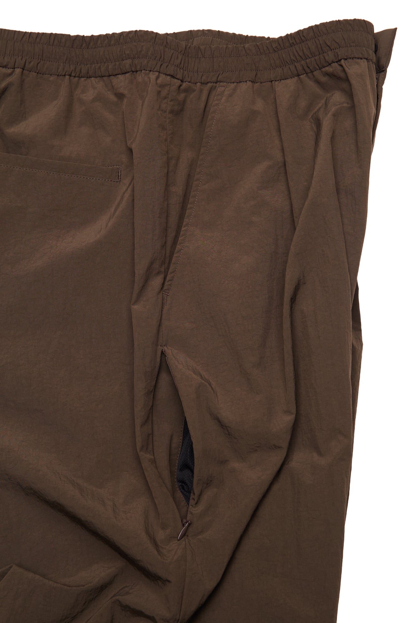 Nylon Washer Track Pants[BROWN]