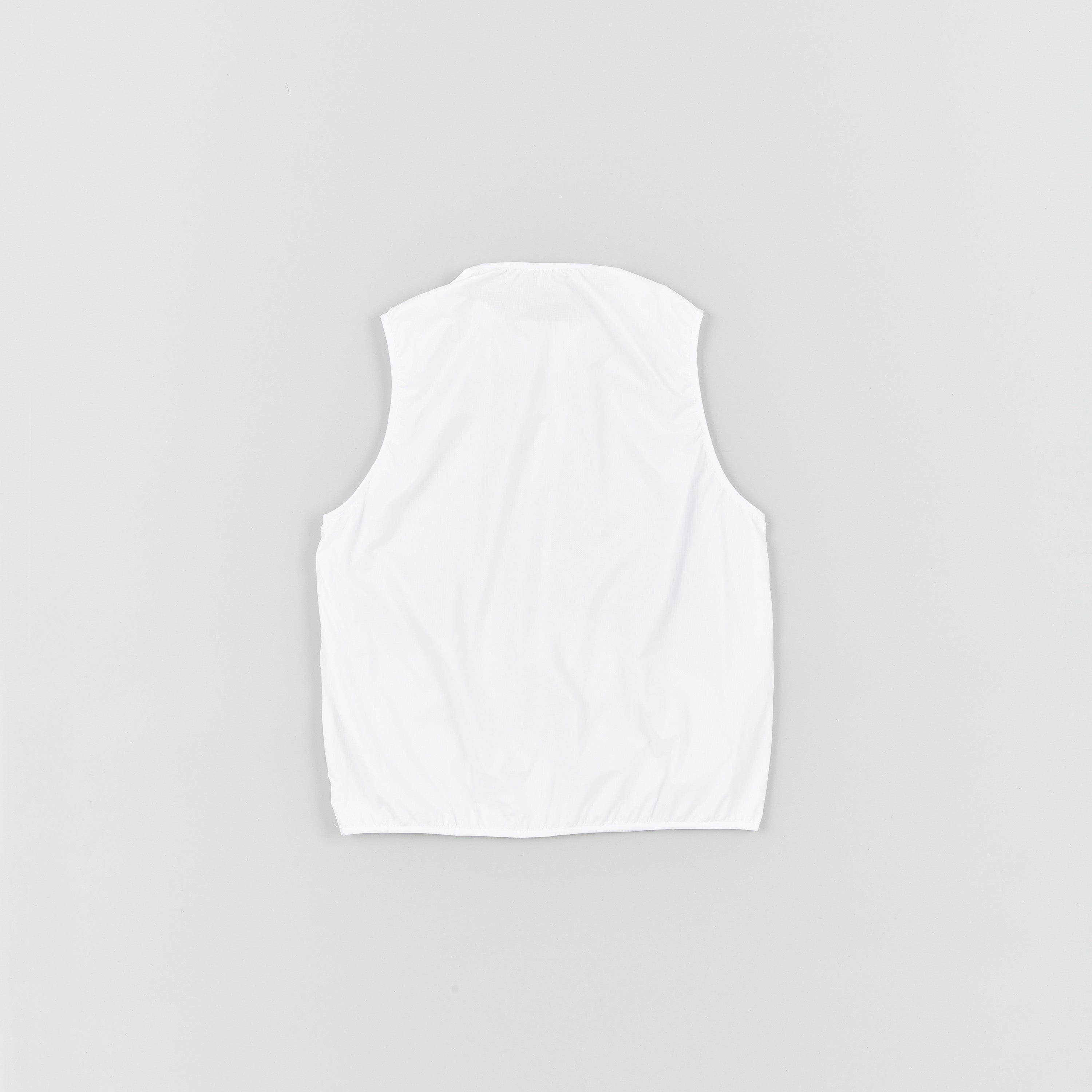 Nylon Waterproof Fabric Zipper Vest[White]