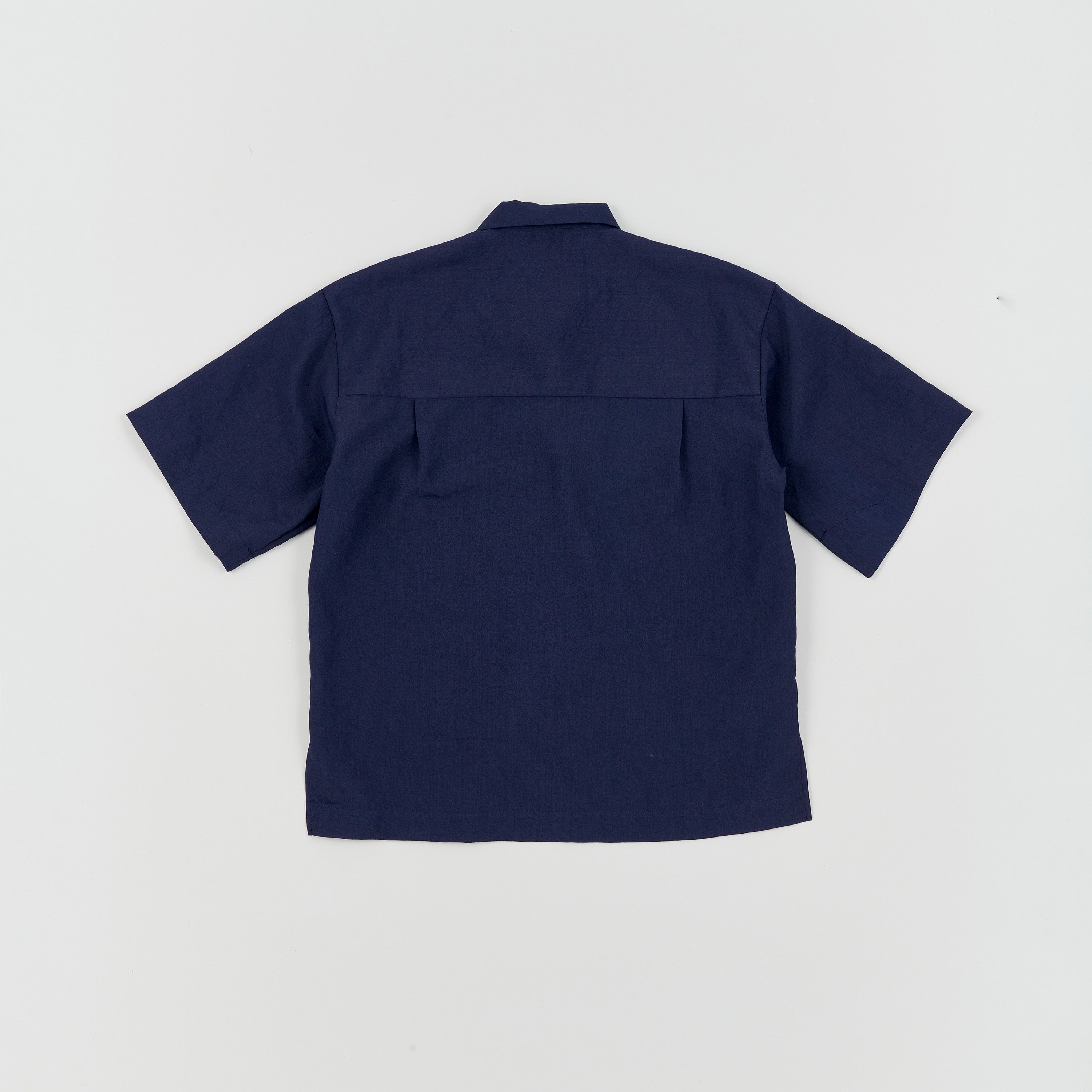 4 Seam Pockets Open Collar S/S Shirt[Navy]
