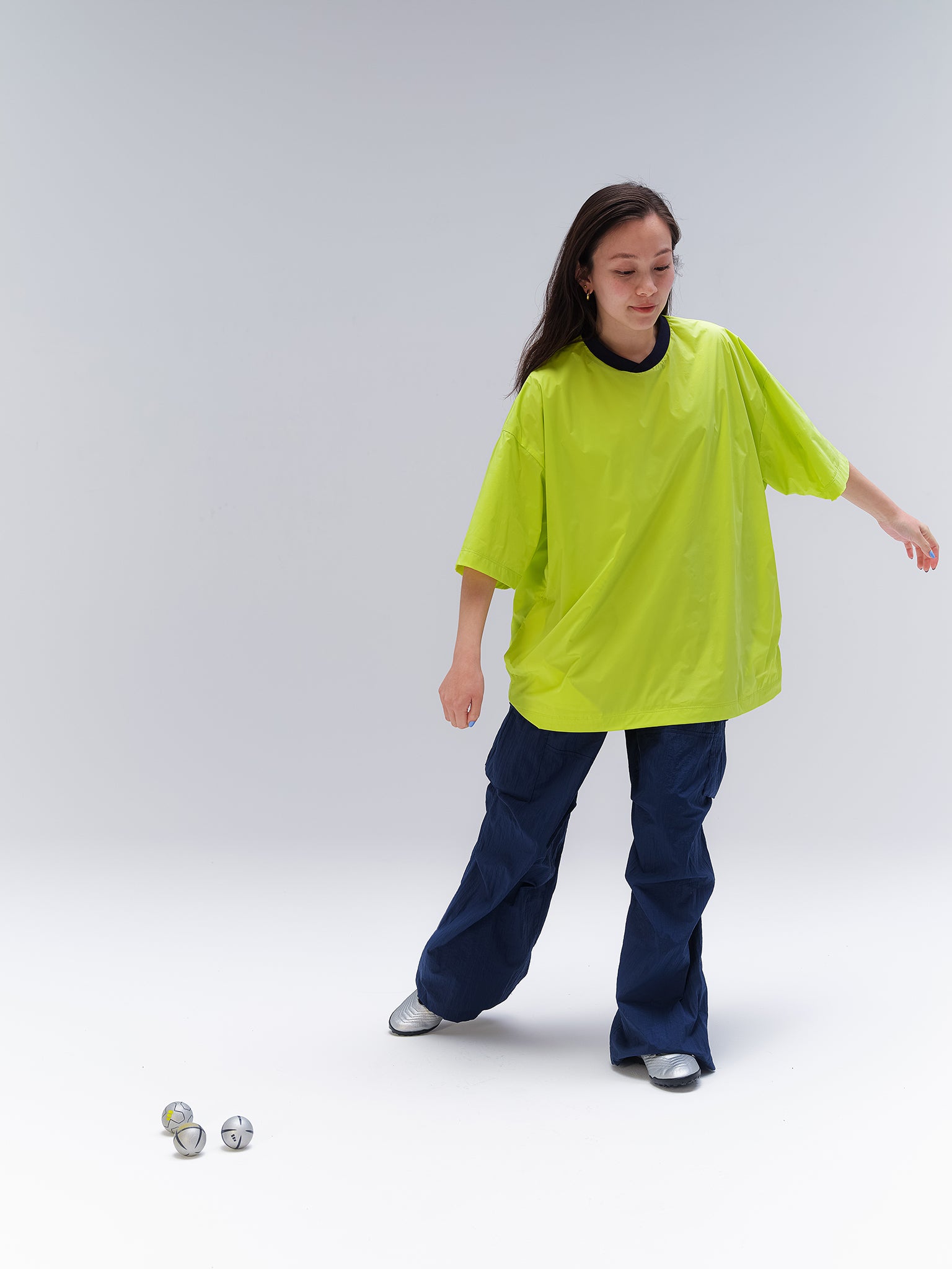 Nylon Stretch Taffeta Training S/S T-Shirt[Lime]