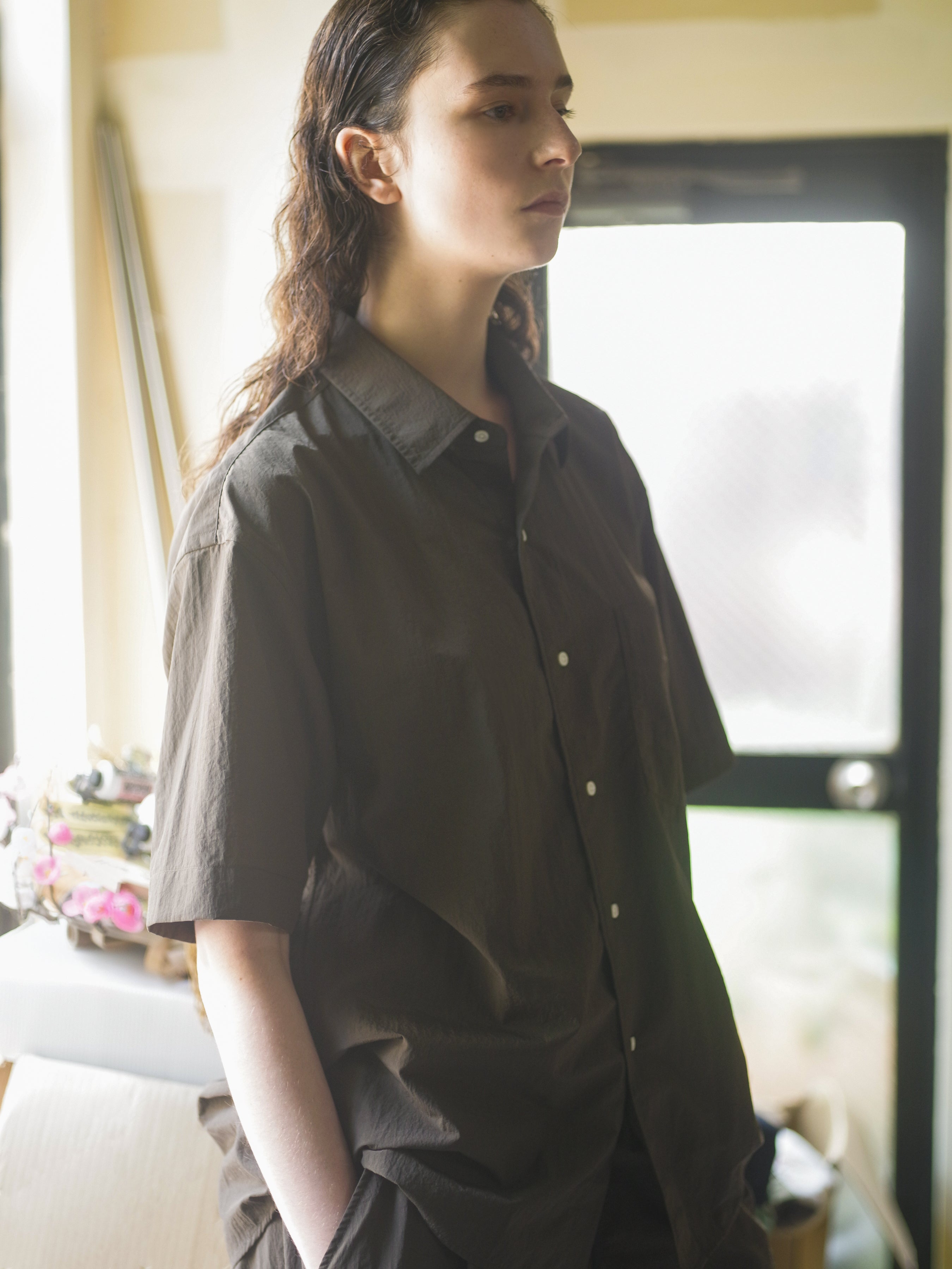 Regular S/S Shirts[BROWN]