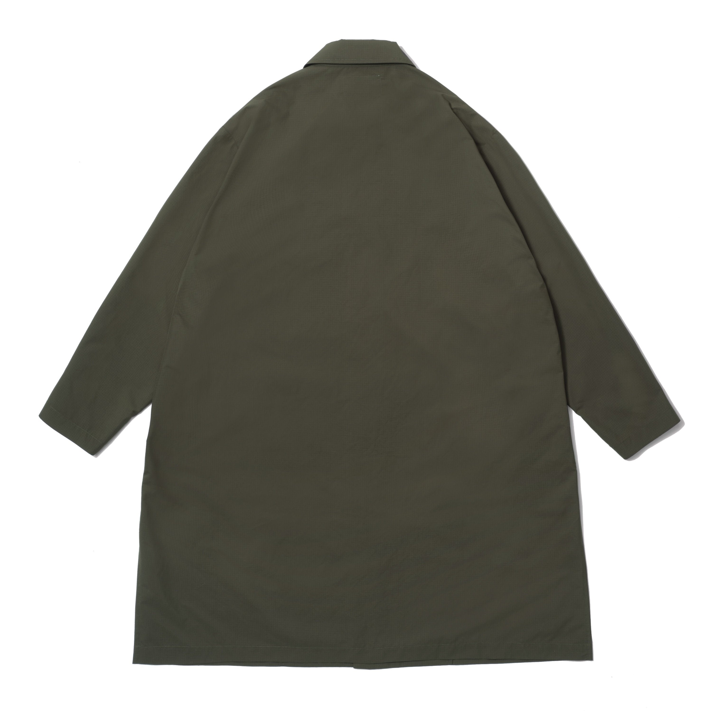 Side Vented Balmacaan Coat[OLIVE]