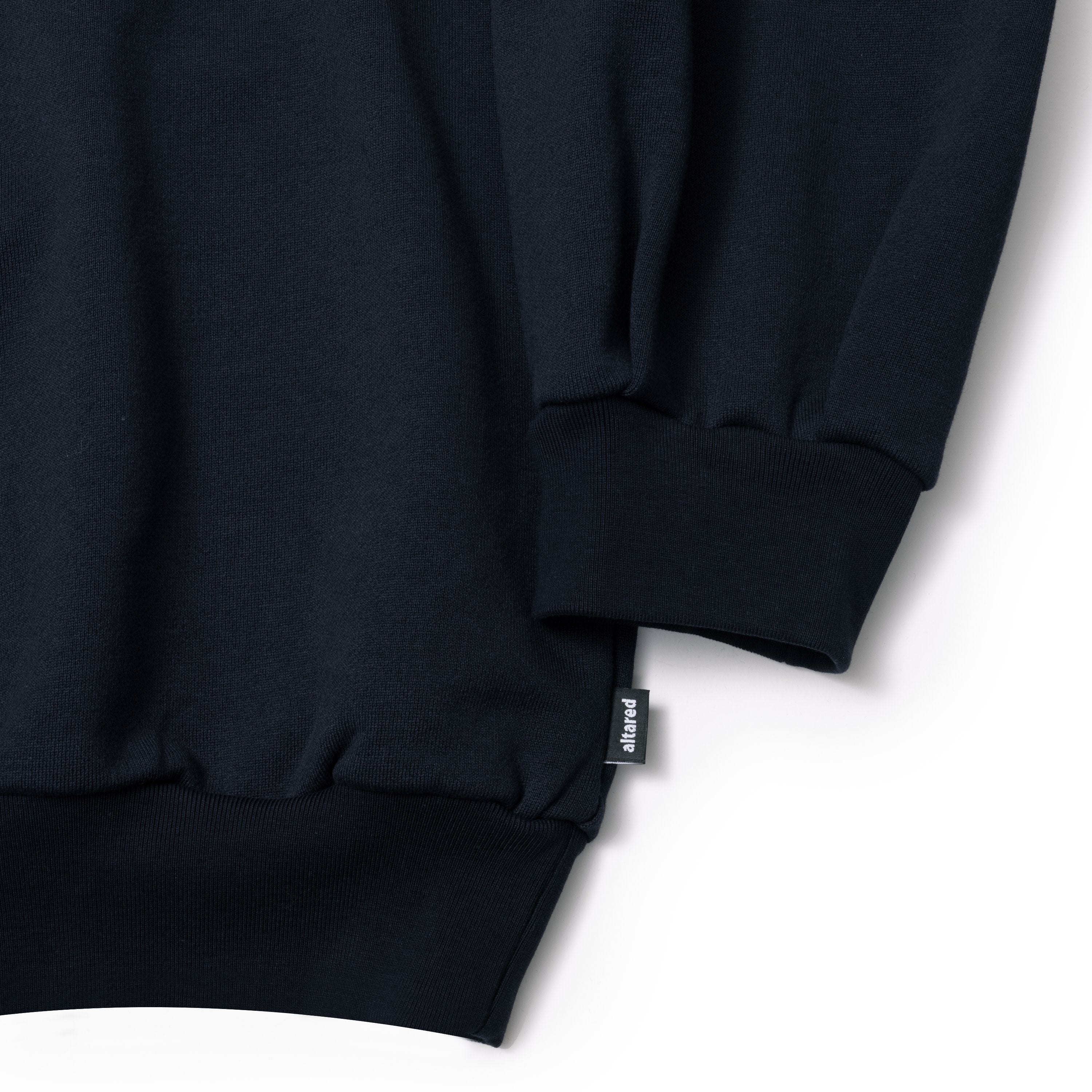 altared/Logo 3D Embroidery Pleated Sleeve Crew Neck Sweat[NAVY]
