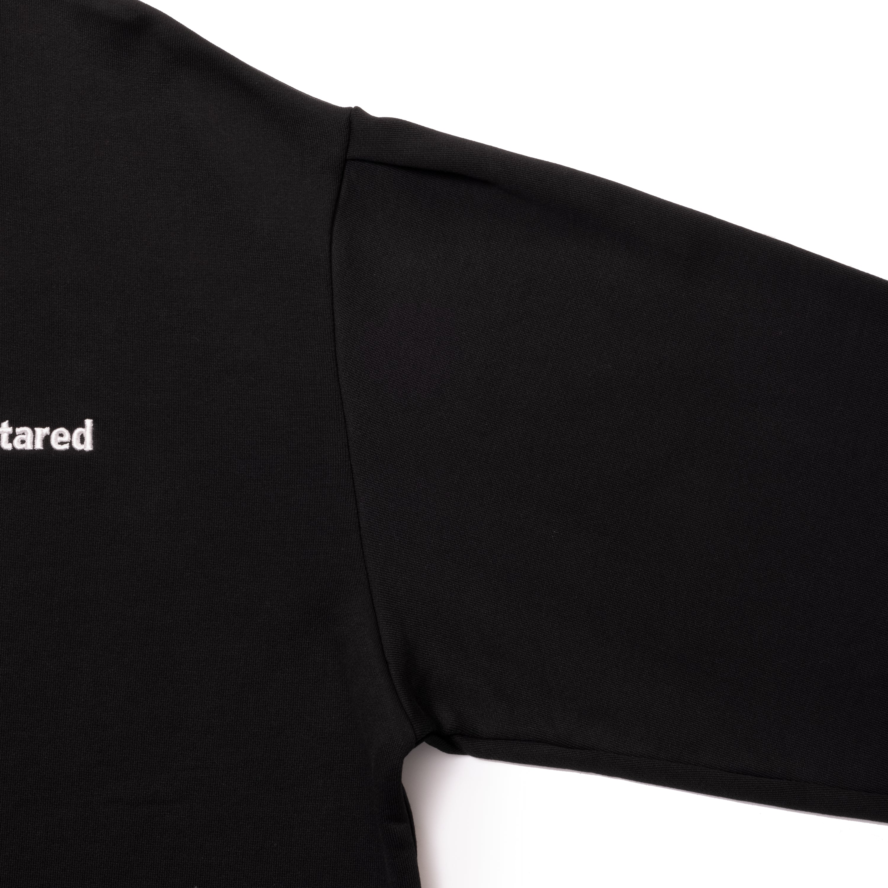 altared/Logo 3D Embroidery Pleated Sleeve Crew Neck Sweat[BLACK]