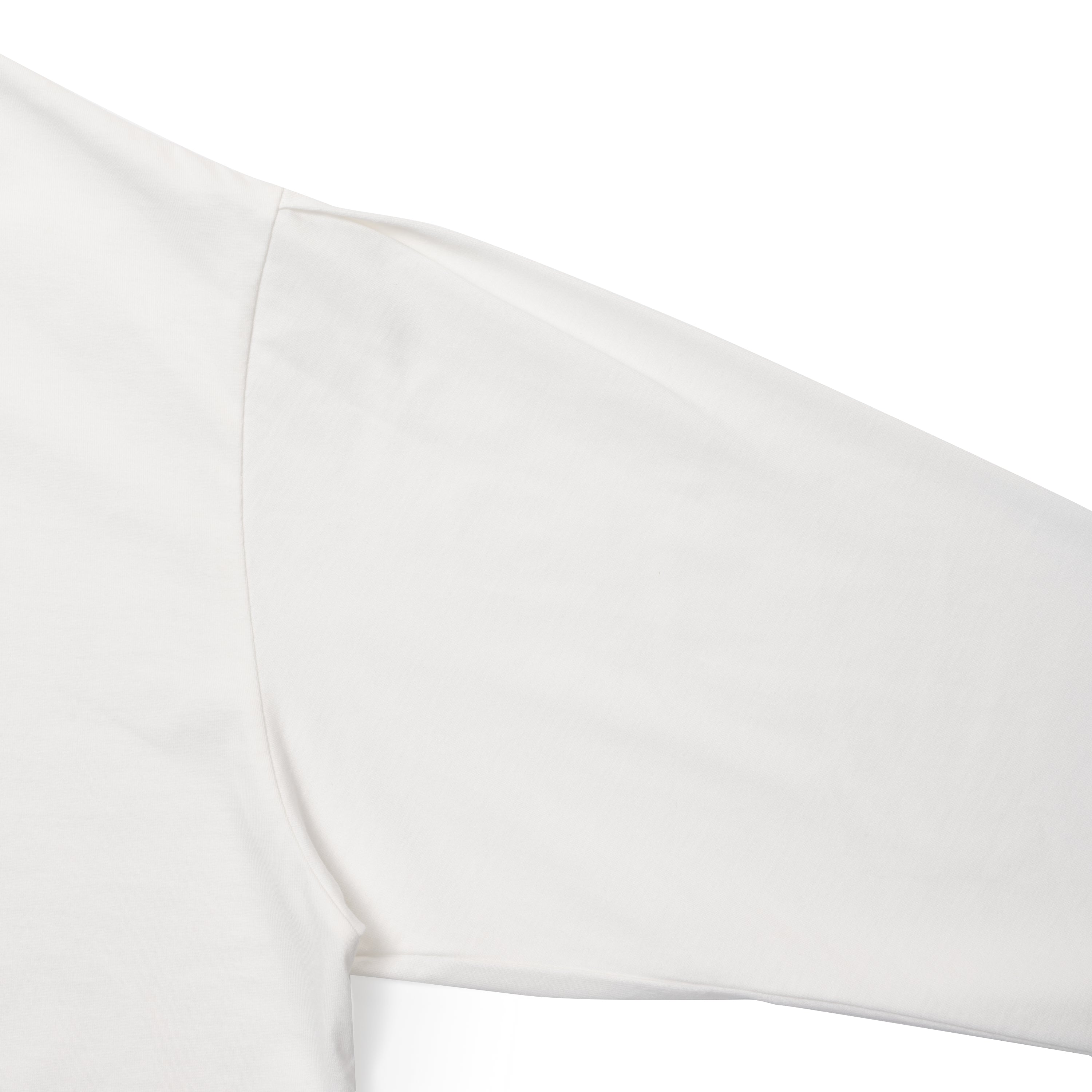 altared/Logo 3D Embroidery Organic Cotton Pleated Sleeve L/S T-Shirts[WHITE]