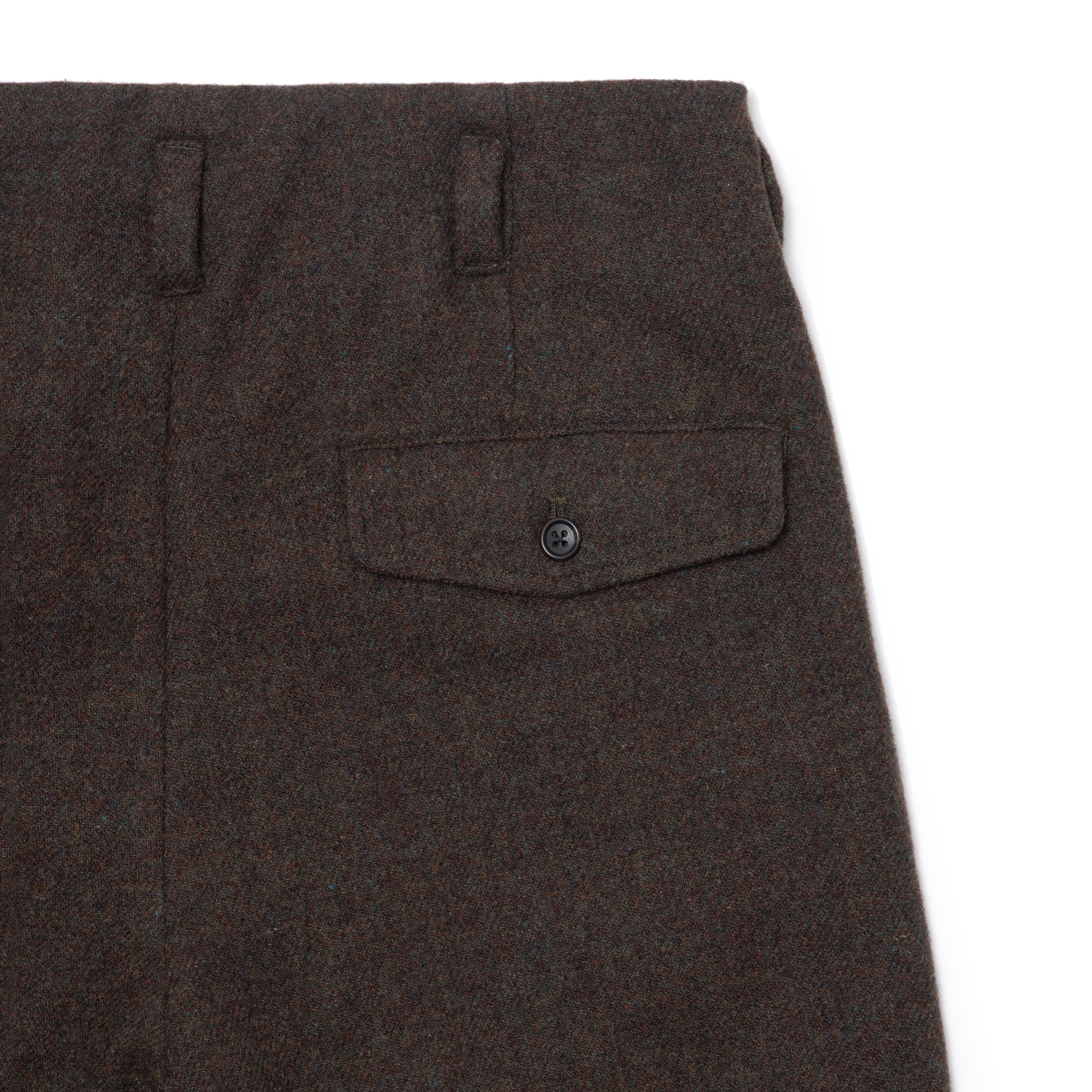 Wool Tweed Two-Tuck Trousers[KHAKI]