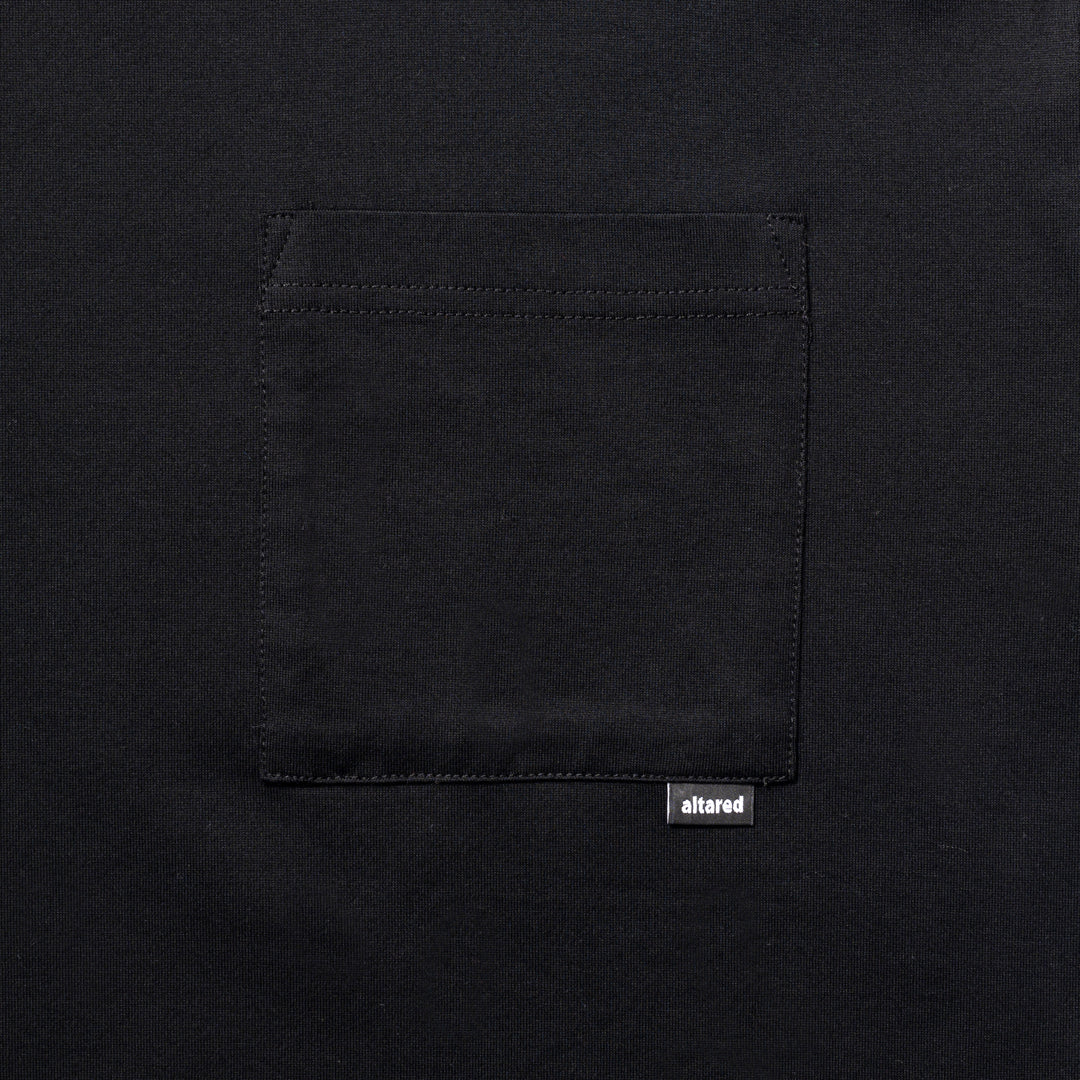 Pocketed Organic Cotton L/S T-Shirt[BLACK]