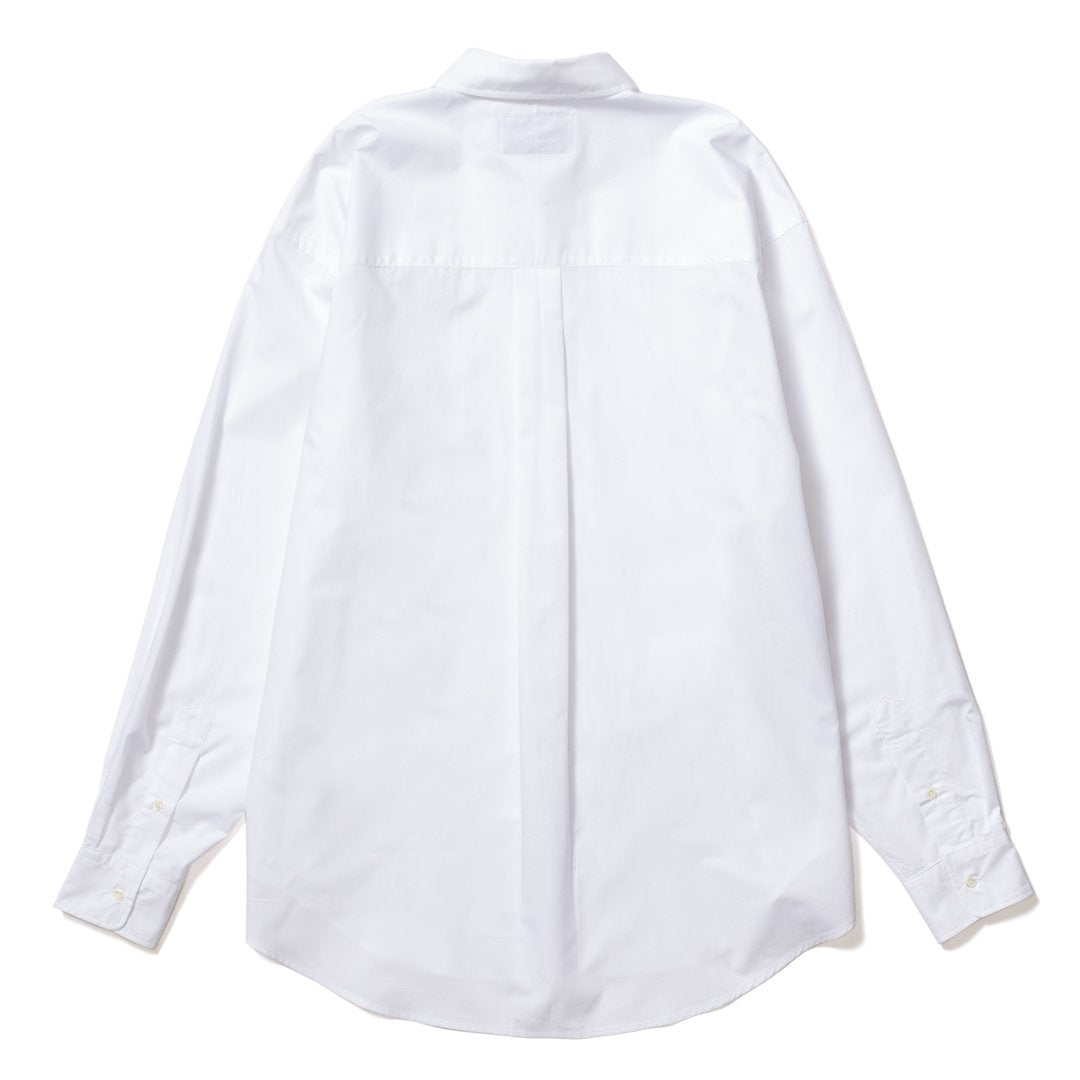 altared/Logo Embroidered Solid Organic Cotton Regular Collar Shirt[WHITE]